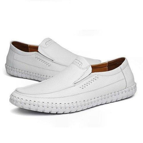 Large Size Men Hand Stitching Slip On Loafers