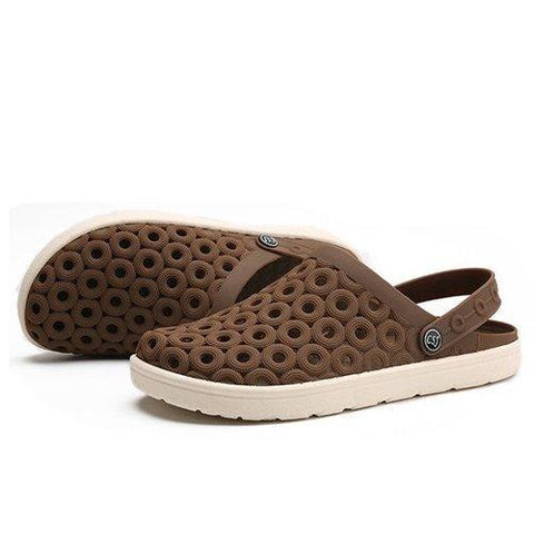 Men Hole Breathable Soft Light Beach Sandals Waterproof Garden Shoes