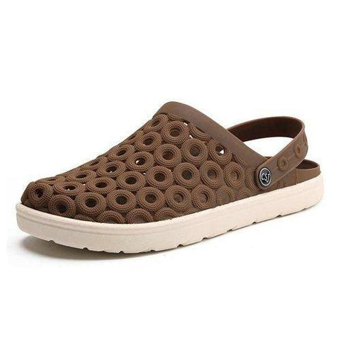 Men Hole Breathable Soft Light Beach Sandals Waterproof Garden Shoes