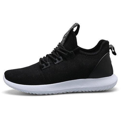 Men Mesh Fabric Breathable Light Running Shoes Lace Up Casual Sneakers