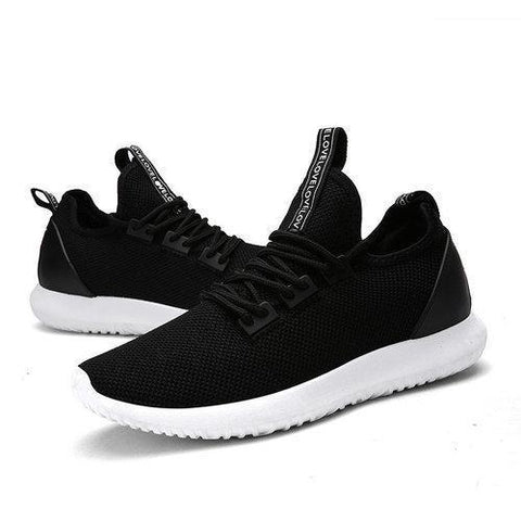 Men Mesh Fabric Breathable Light Running Shoes Lace Up Casual Sneakers