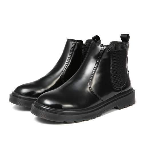 Black Casual Flat Boots