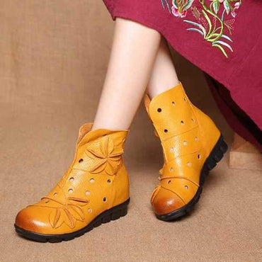 SOCOFY Vintage Flat Boots