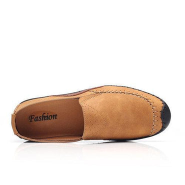 Men Hand Stitching Anti-collision Toe Slip On Oudoor Casual Shoes