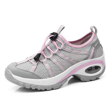 Mesh Elastic Platform Resistant Running Sport Sneakers For Women