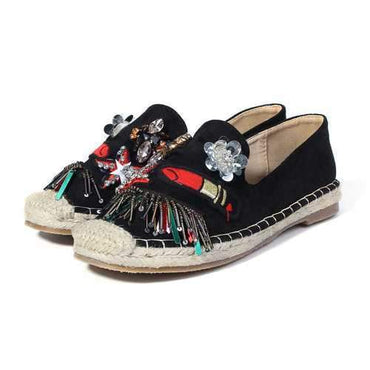 Tassel Star Pattern Flat Loafers