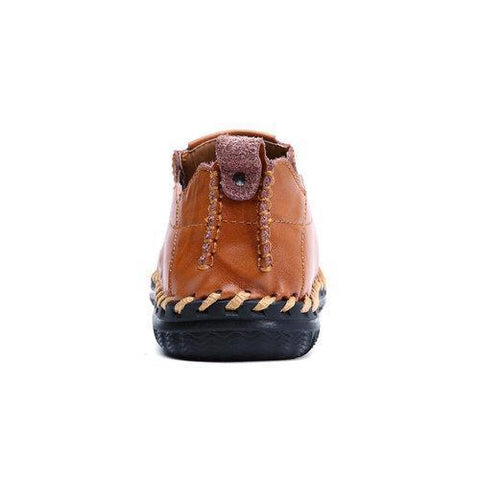 Men Cow Leather Hand Stitching Shoes