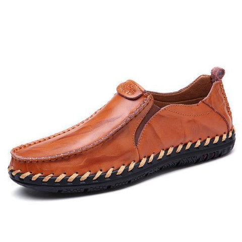 Men Cow Leather Hand Stitching Shoes