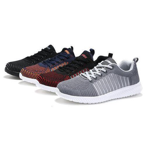 Men Mesh Breathable Lightweight Lace-Up Walking Comfortable Casual Shoes