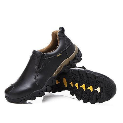 Men Genuine Leather Wearable Resistant Breathable Outdoor Soft Casual Shoes