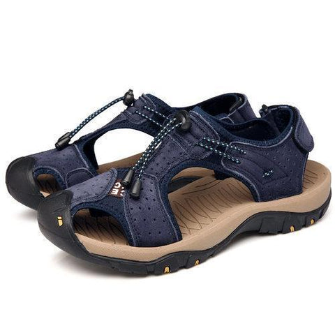 Large Size Men Genuine Leather Sandals