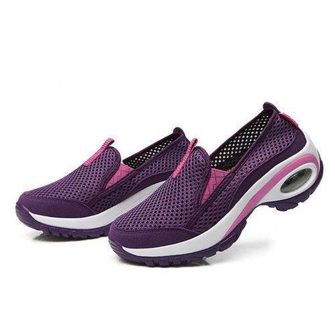 Shock Absorption Mesh Platform Casual Shoes