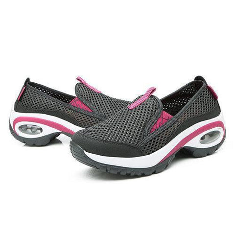 Shock Absorption Mesh Platform Casual Shoes