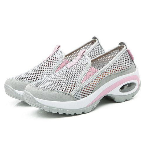 Shock Absorption Mesh Platform Casual Shoes