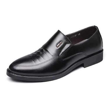 Men Leather Breathable Lining Slip On Formal Casual Dress Shoes