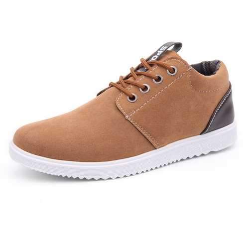 Men Fabric Breathable Lace Up Walking Casual Canvas Shoes