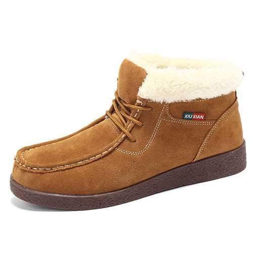 Suede Fur Lining Warm Ankle Boots