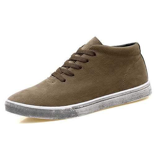 Men Soft Nubuck Lace Up Trainers Casual Shoes