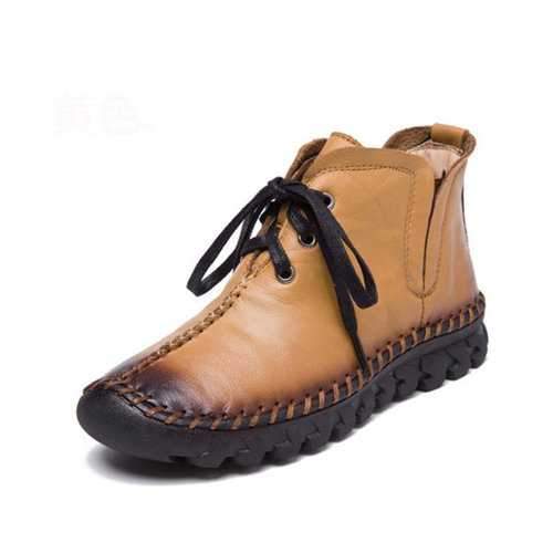 SOCOFY Genuine Leather Soft Boots