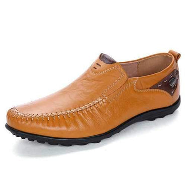 Men Cow Leather Large Size Driving Shoes