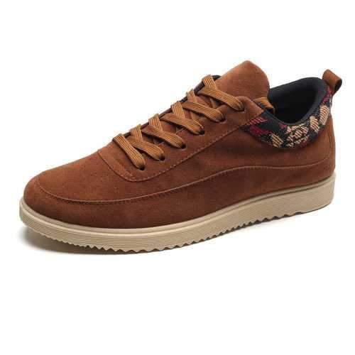 Men British Style Canvas Printed Trainers Lace Up Casual Sho