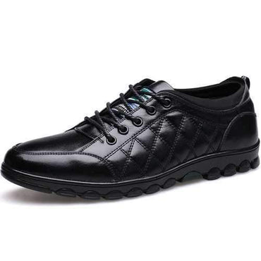 Men Soft Cow Leather Lace Up Casual Shoes