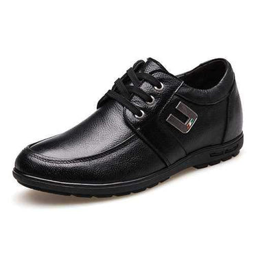 Men Cow Leather Increased Heel Casual Shoes