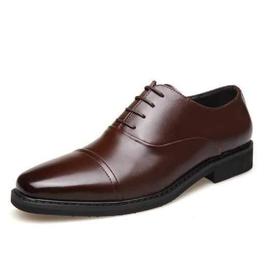 Men's Classic Cap Toe Leather Business Formal Shoes