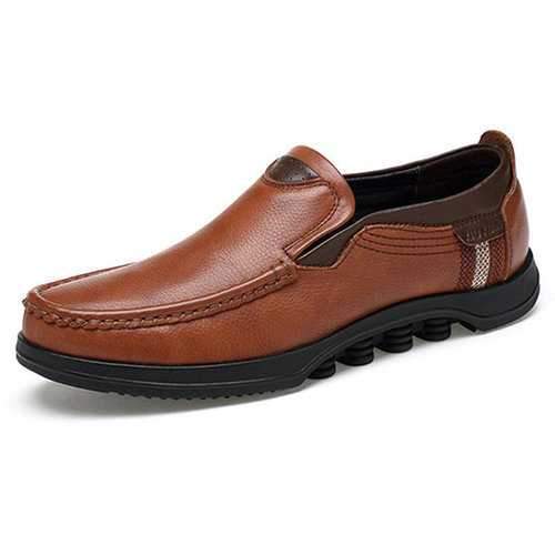 Men Large Size Cow Leather Casual Shoes