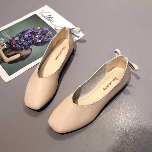 Bowknot Flat Soft Loafers