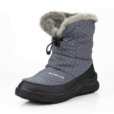 Dot Fur Lining Folded Boots