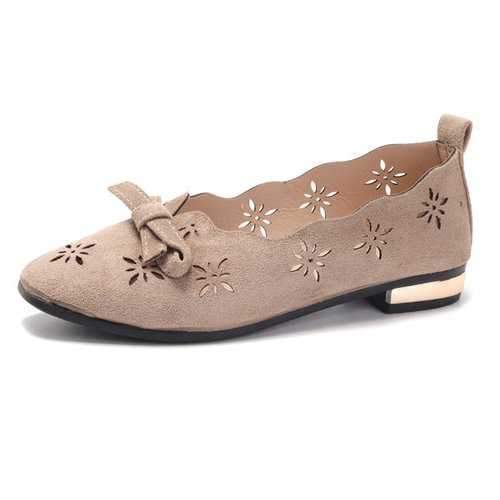 Hollow Low Cut Uppers Flat Loafers