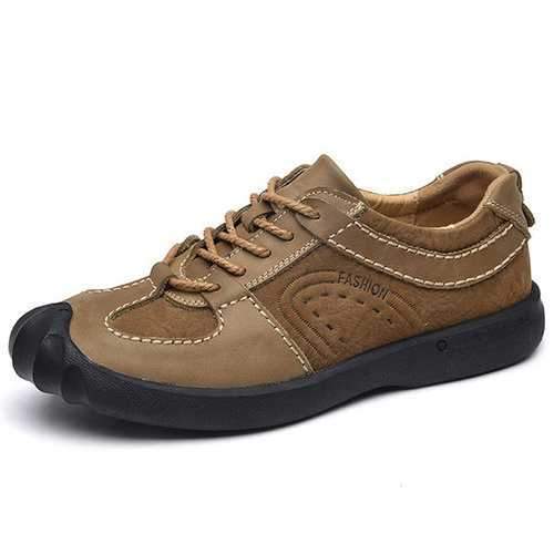 Men's Genuine Leather Splicing Outdoor Casual Shoes