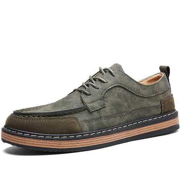 Men's Classic Moc Toe Color Blocking Lace Up Casual Oxfords