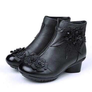 SOCOFY Retro Soft Leather Boots