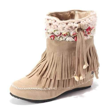 Large Size Tassel Boots