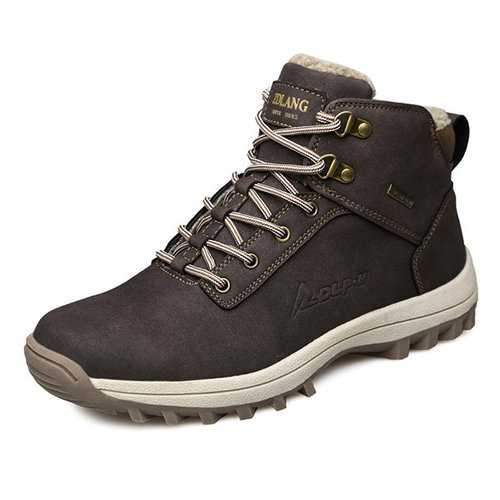 Men Cow Leather Outdoor Hiking Shoes