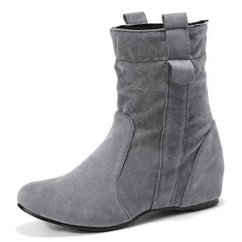 Increased Heel Mid Calf Boots