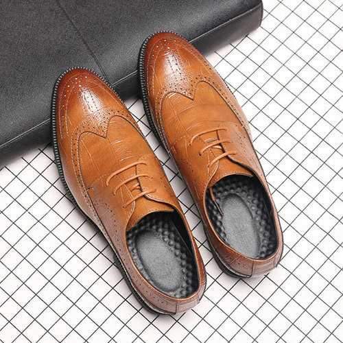 Men Large Size Brogue Business Shoes