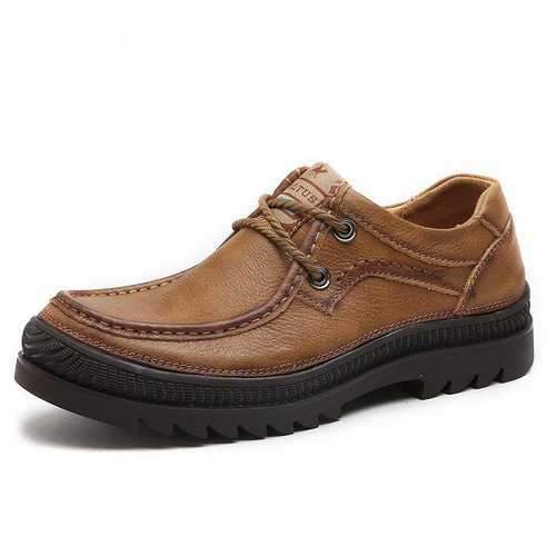 Men Outdoor Genuine Leather Wearable Casual Shoes