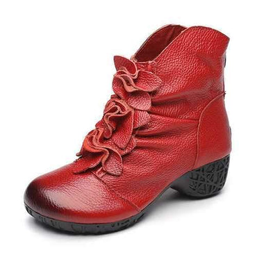 SOCOFY Retro Soft Leather Boots