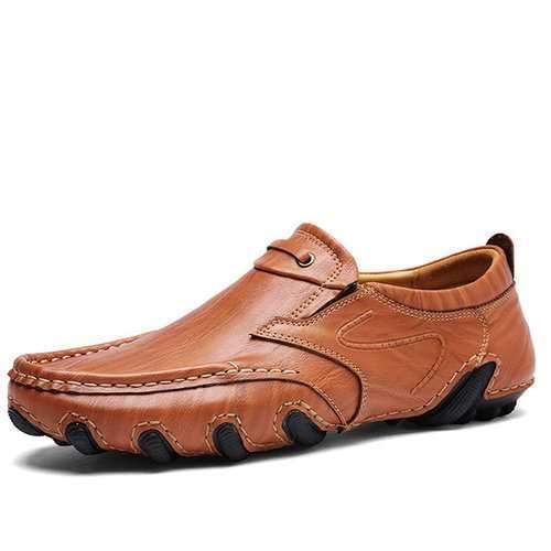 Men Stylish Slip On Leather Loafers Casual Shoes