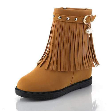 Tassel Heel Increasing Boots