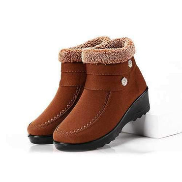 Rhinestone Zipper Warm Winter Casual Boots