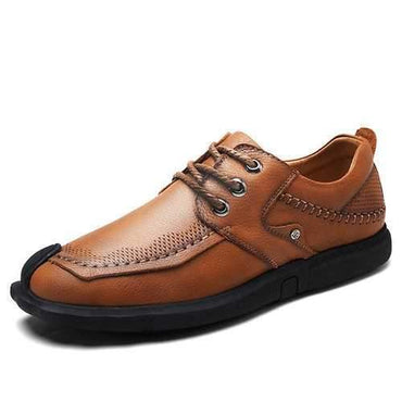 Men Hand Stitching Cow Leather Casual Shoes