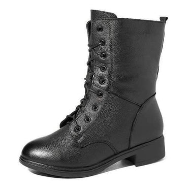 Black Leather Motorcycle Boots