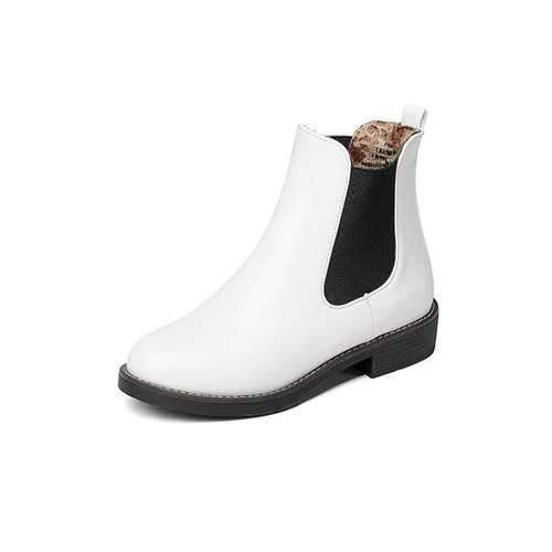 Large Size PU Leather Platform Boots