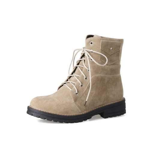 Plus Size British Style Desert Cotton Boots