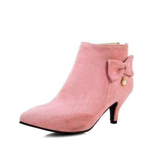 Large Size Kitten Heel Boots