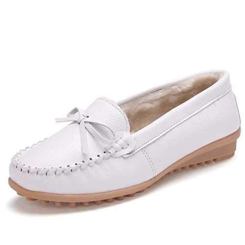 Genuine Leather Flat Loafers